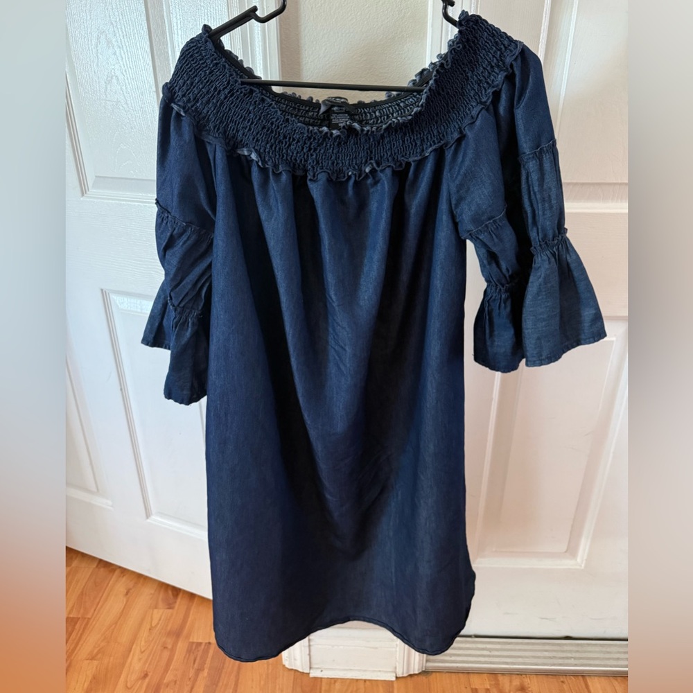 Eighty Eight Midnight Denim Smocked Dress
